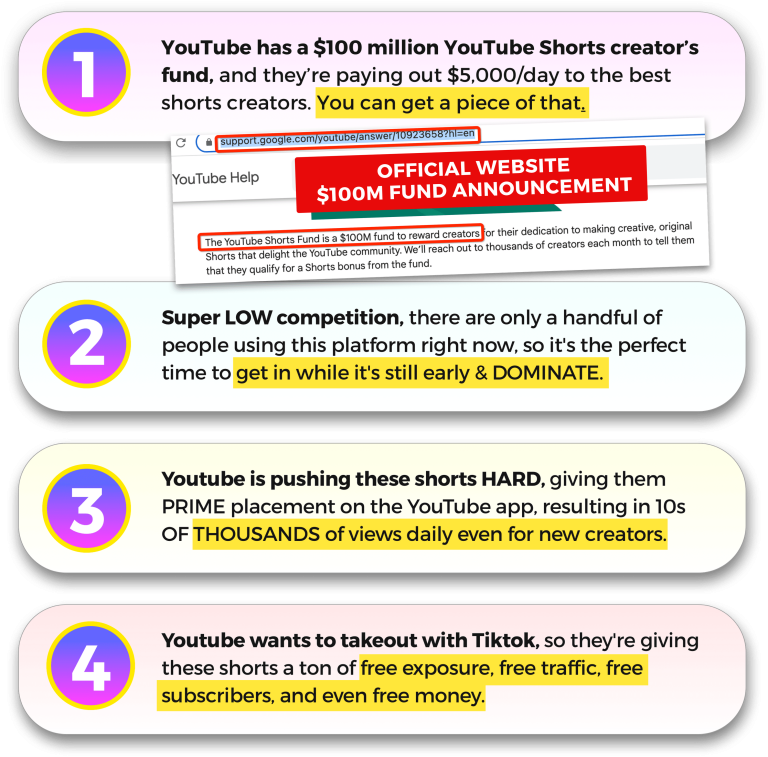 MASSIVE Reasons Why You Should Get Started With YouTube Shorts Right Now? YouTube Shorts Is The Fastest Growing Platform Than Snapchat, Instagram, And Even Facebook. It’s The FUTURE Of Online Video, And If You’re Not On This Platform, You’re Missing Out BIG TIME 