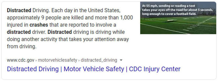 In fact in the worst case scenario distraction can even literally cause death 